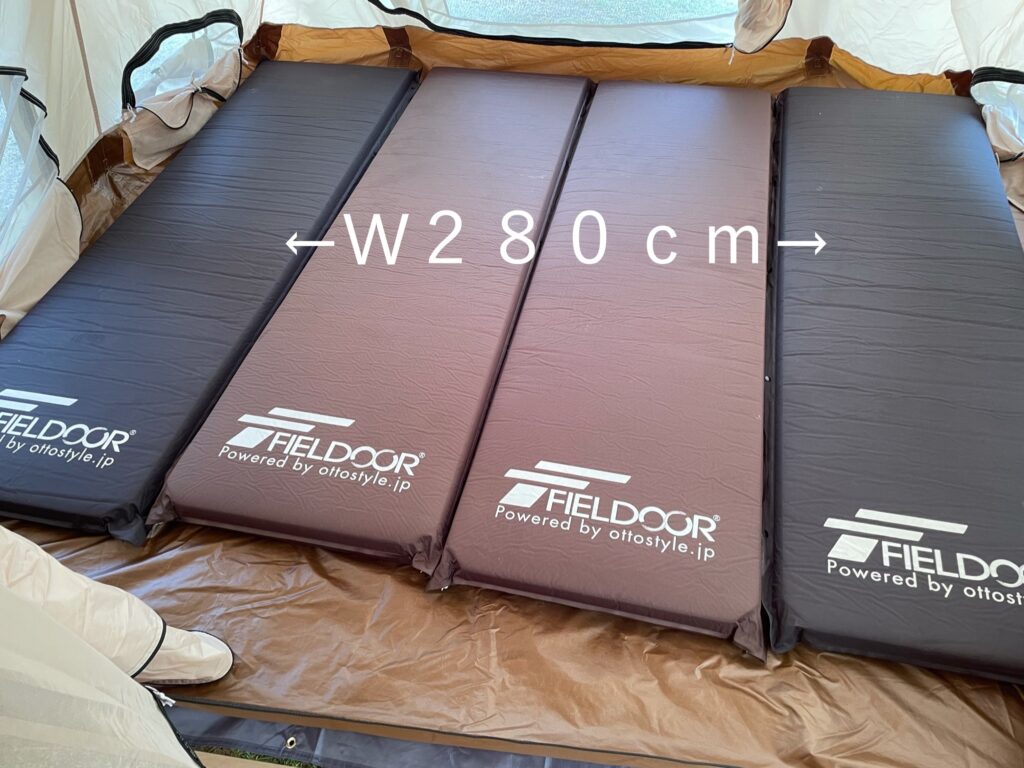 Fieldoor インフレーターマット 10cm厚 90cm幅 M - アウトドア寝具